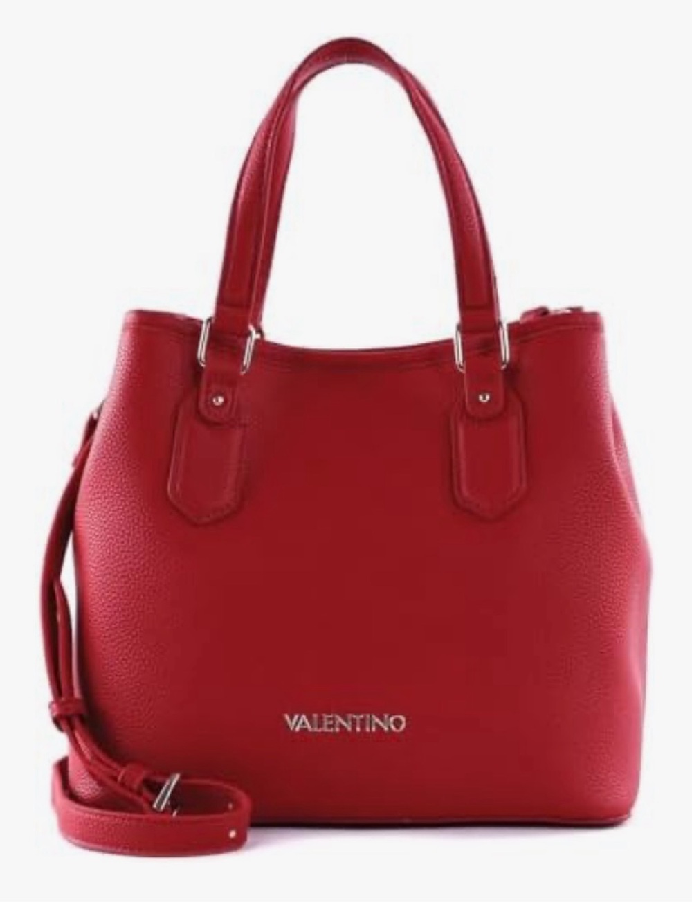 mario valentino authentic classic  Red Women's Tote Bag Stylish Everyday Handbag